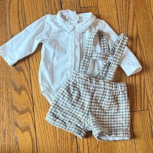 Mayoral plaid outfit 1-2 months